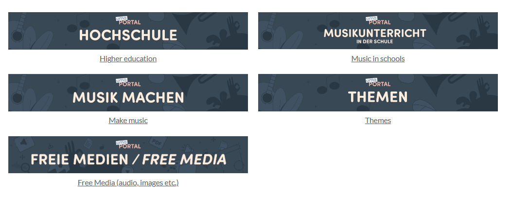 The content of OMA is categorized under the portals shown above.